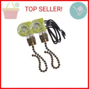 Ceiling Fan Light Switch Zing Ear ZE-109 E89885 Two-Wire Light Switch with Pull