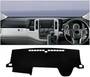 Non-Slip Dash Mat Car Dashboard Avoid Light Pad Instrument Desk Cover Mats for Toy&OTA for Hiace H300 GranAce Majesty Commuter 2019 2020 2021 2022 2023(RHD Black Side)