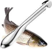 Fish Scaler Remover Cleaner, Portable Fish Scale Remover Fish Descaler Tool, Fish Scaler Brush with Stainless Steel Easily Remove Fish for Family Kitchen, Seafood Markets