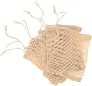 PLAFOPE 6pcs Mesh Soap Drying Bags Drawstring Soap Pouches for Efficient Bathing for Family