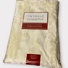 Benson Mills 60x104 Twinkle Poinsettia Tablecloth Ivory/Gold NET Metallic