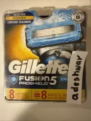 8 Gillette Fusion Proshield Chill Razor Blades Refills Cartridges fit Power 4