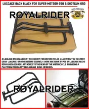 "LUGGAGE RACK, BLACK" FOR SUPER METEOR 650 & SHOTGUN 650