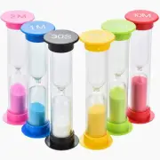 6x Sand Timer Egg Timer Teaching Games Teeth Brushing Timing Hourglass