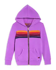 Aviator Nation Unisex 5 Stripe Zip Hoodie - Little Kid, Big Kid