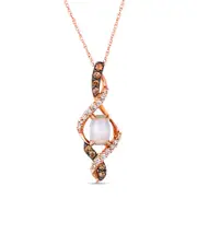Le Vian 14K Rose Gold 0.49 ct. tw. Diamond & Opal Pendant