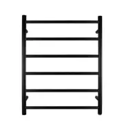 Electric Heated Towel Rack Stainless Rail Clothes Warmer Round Black