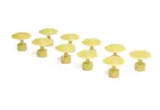 Paintless Dent Repair Glue Puller Tabs (10pc) YELLOW ROUND 28mm Quarter Size