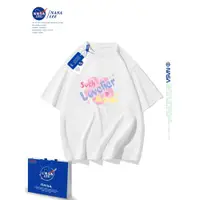 在飛比找ETMall東森購物網優惠-NASA女童T恤中大童夏裝2023新款潮女孩上衣夏季童裝兒童