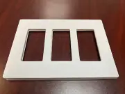 Crestron Glossy White FP-G3-W-S Three Gang Device Decora Wall Faceplate