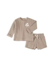 Firsts by petit lem Boys' Thermal Top & Shorts Set - Baby