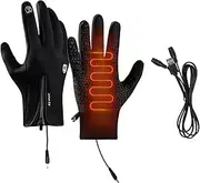 Heated Work Gloves | USB Hand Warming Gloves | Water Resistant Gloves, Cold Weather Gear for Fishing, Snowboarding