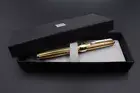 Aztec Silver Roller Pen Blue Ink Parker Type Refill Made in Italy