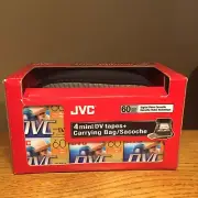 JVC (4) 60 Minute Mini DV Tapes And Carrying Bag/Sacoche New Old Stock Open Box