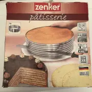 Zenker Stainless Steel Layer Cake Slicer Mold, Adjustable