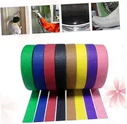 MUSISALY 6PCS Textured Adhesive Paper Tape Random Colors for DIY Craft Party Supplies Durable Spray Masking Tape Sticky Wrinkle Paper for Indoor Outdoor Decoration Random Color