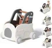 Baby Push Stroller Walker 4-in-1, Baby Walker Push Toy with Adjustable Wheels, M