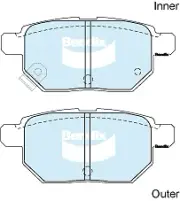 Bendix General CT Rear Brake Pad Set for Toyota Yaris NCP90R 1.3L 2NZ-FE Petrol (for: Toyota)