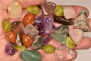 150g MIXED Tumbled Stones 29pce 2-3cm Rose Quartz Green Aventurine Zebra Stone