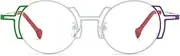 [FONEX] Colorful Pure Titanium Glasses Frame Women Retro Round Eyeglasses 2022 Vintage Optical Eyewear F85749