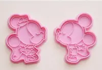 在飛比找Yahoo!奇摩拍賣優惠-米奇米妮糖霜餅乾模具 3D立體按壓餅乾模具