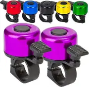 Bike Bell, Bicycle Bell Loud Crisp Clear Sound For Road Mountain Bike Ring Bell A Unisex Bike Bell For Kids Adults Purple