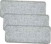GOOHOCHY 3Pcs Fiber Mop Replacement Pads Reusable Microfiber Mop Pads for Cleaning Hardwood Tile Laminate More Convenient Installation Machine Washable