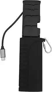 Diyeeni Multi Storage Card Reader, High Speed 5Gbps Transfer, IP54 Waterproof with Type C Interface, Read and Store 4 Storage Cards, 6 Small Memory, Supports SDHC, UHS I II, Diyeenibt2ux51f47