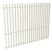 ProtectorAl 2400W x 1800H Surfmist Aluminium Radiator Pool Fence Panel with Mid Rail