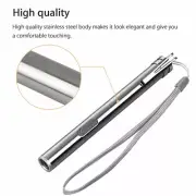 Small LED USB Rechargeable Mini Flashlight Stainless Steel Torch Pen Light