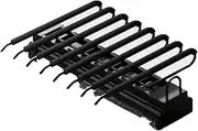 Pull-Out Trouser Rack, Top-Mounted Silent Telescopic Trouser Rack, Built-in Wardrobe Organizer, Suitable for Wardrobes (Black 36cm) Interesting