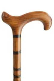 Beech Scorched Ringed Derby Walking Stick