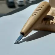 Short skewed knife for detailing STRYI, scalpel for carving, Woodworking knife