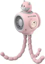 Stroller Fan | Portable Pram Fan | Stroller Fan Detachable 3 Speed 360° Rotate | Battery Operated | Misting Portable Fan For Car Seat, Crib Bike, Treadmill, Carriage, Shopping