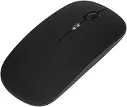 2.4G Wireless Mouse,Adjustable 3 DPI Office Mouse,Dual Mode LED Breathing Light Silent Mouse,Ergonomic Rechargeable Mouse,Four Way Roller,for PC, Laptop, Tablet Computer (Black)