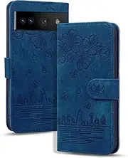 Wallet Case for Google Pixel 7 Pro,Magnetic Folio PU Leather Case Wallet Flip Cover with Card Holder,Protective Case Wallet Phone Case for Google Pixel 7 Pro,Royal Blue