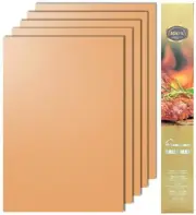 5 BBQ Copper Grill Mats Baking Mats Non Stick Mat Pad Bake Cooking Sheet Liner
