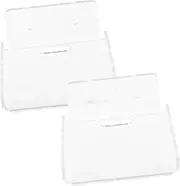 TEHAUX 2Pcs Small Wall Shelf for Security Camera Acrylic Router Wall Mount Rack for Holder Easy Install No Drilling Required for Home Office and Various