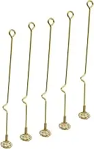 PEPLAYTAL Cocktail Sticks Set 5pcs Honey Mixers Deep Grooves Easy to Use for Stirring Drizzling