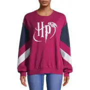 Harry Potter Juniors' Snitch Pullover Sweatshirt Burgundy Size M (7/9)