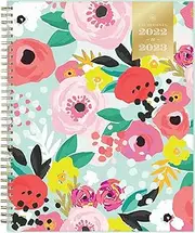 Blue Sky Day Designer for 2022-2023 Academic Year Weekly & Monthly Planner, 8.5" x 11", Frosted Cover, Wirebound, Secret Garden Mint (137896-A23)