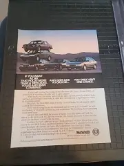 Saab 9000 Turbo 8x11 Print Ad 1988 Great To Frame