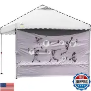 CROWN SHADES SunWall Silver Coated for 10x10 Pop up Canopy Tent with Targets,