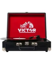 Victor Metro Dual Bluetooth Suitcase Turntable with 3 Speeds VSRP_800 BK