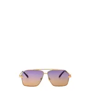 geometric-frame sunglasses 63 Nude