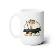 White Mug - Army - M65 Atomic Cannon - Cold War Vet w COLD SVC