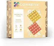 CONNETIX Pastel Base Plate Pack, Lemon & Peach, 2 Pieces