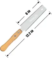 Japanese Hand Saw 6'' Double-Edged Pull Saw Flexible Flush Cut for Woodworking