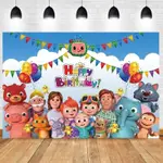 COCOFAMILY PHOTO BACKDROP HAPPY BIRTHDAY PARTY KIDS