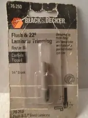 Router Bit, Bevel Laminate Trimming Bit, carbite tipped 1/4 shank Black & Decker